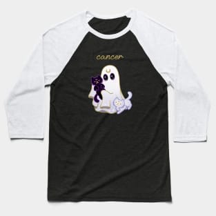 Cancer Black & White Cats Ghost Baseball T-Shirt